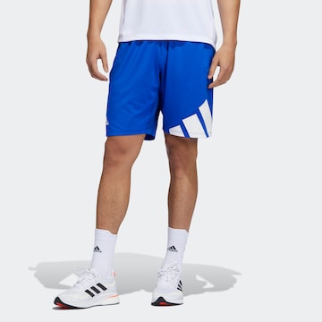 ADIDAS PERFORMANCE Regular Workout Pants in Blue: front