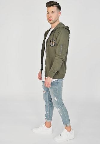 TOP GUN Sweatvest ' ' in Groen