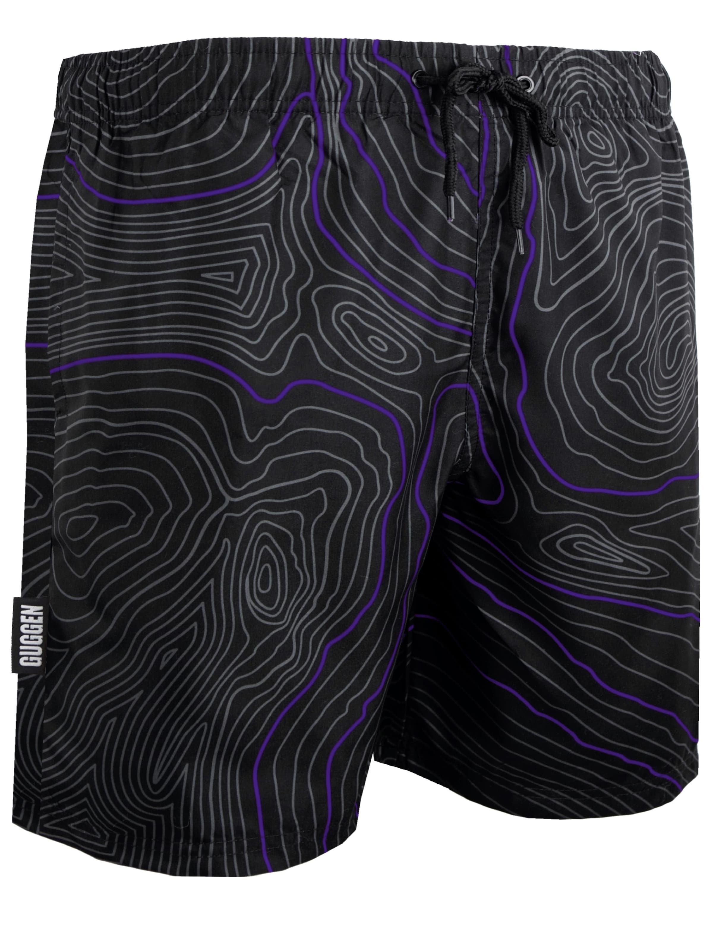 Guggen Mountain Badeshorts 'Boardshorts 2335'‌ in Lila: Vorderseite