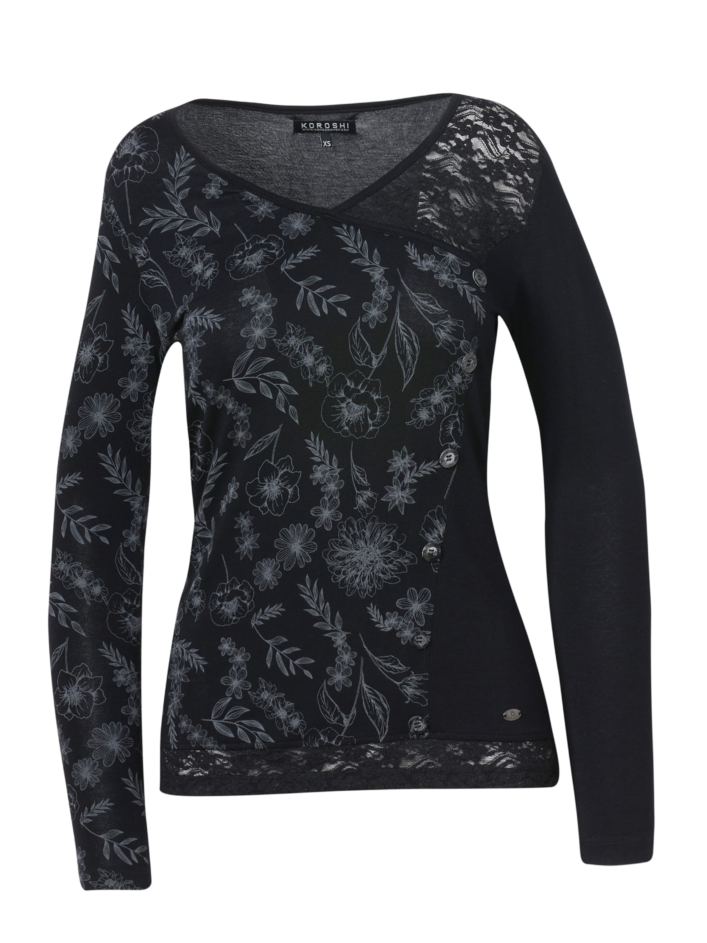 T-shirt KOROSHI en noir : devant