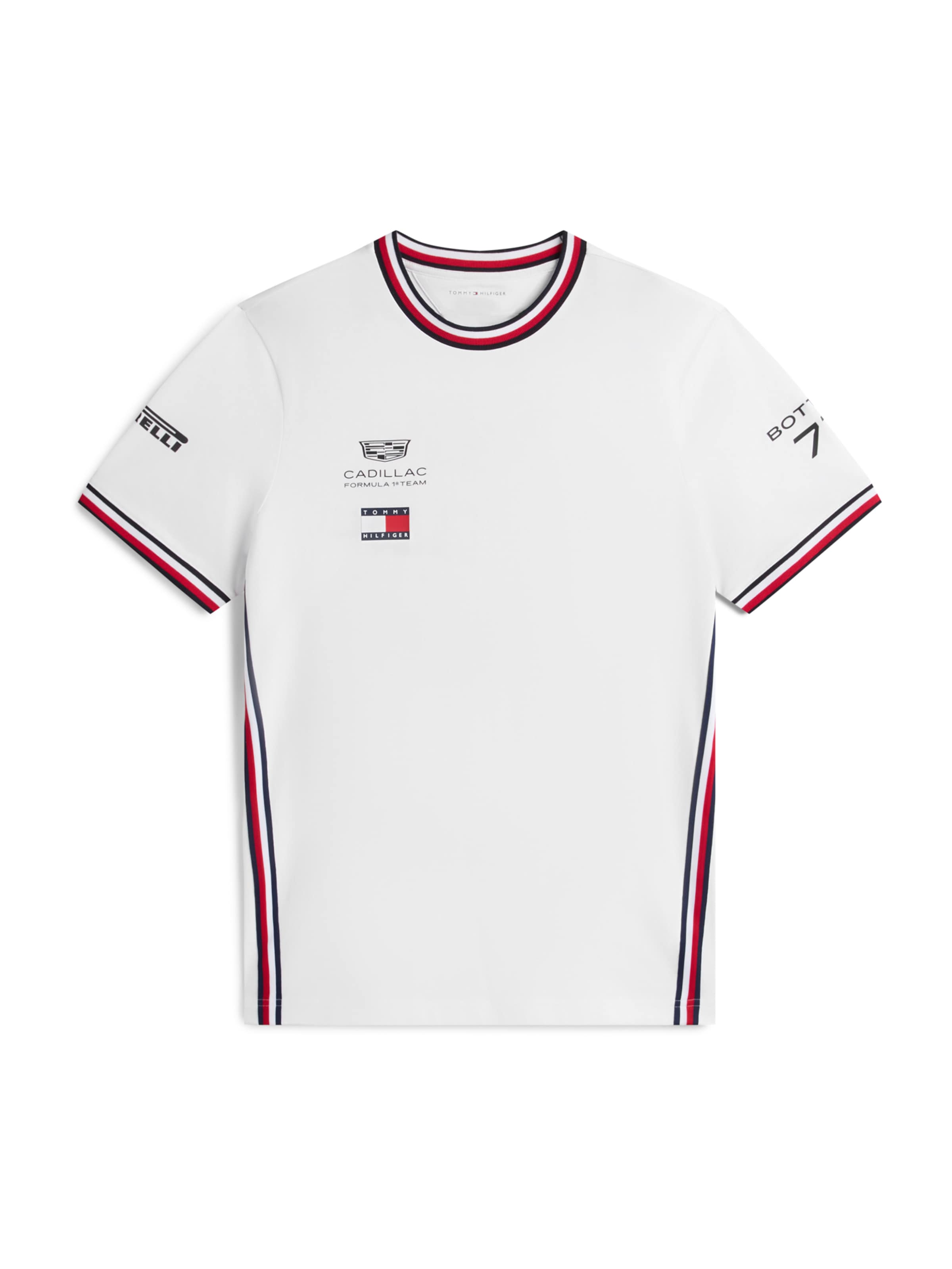 TOMMY HILFIGER Tričko 'Bottas Replica' - Biela: predná strana