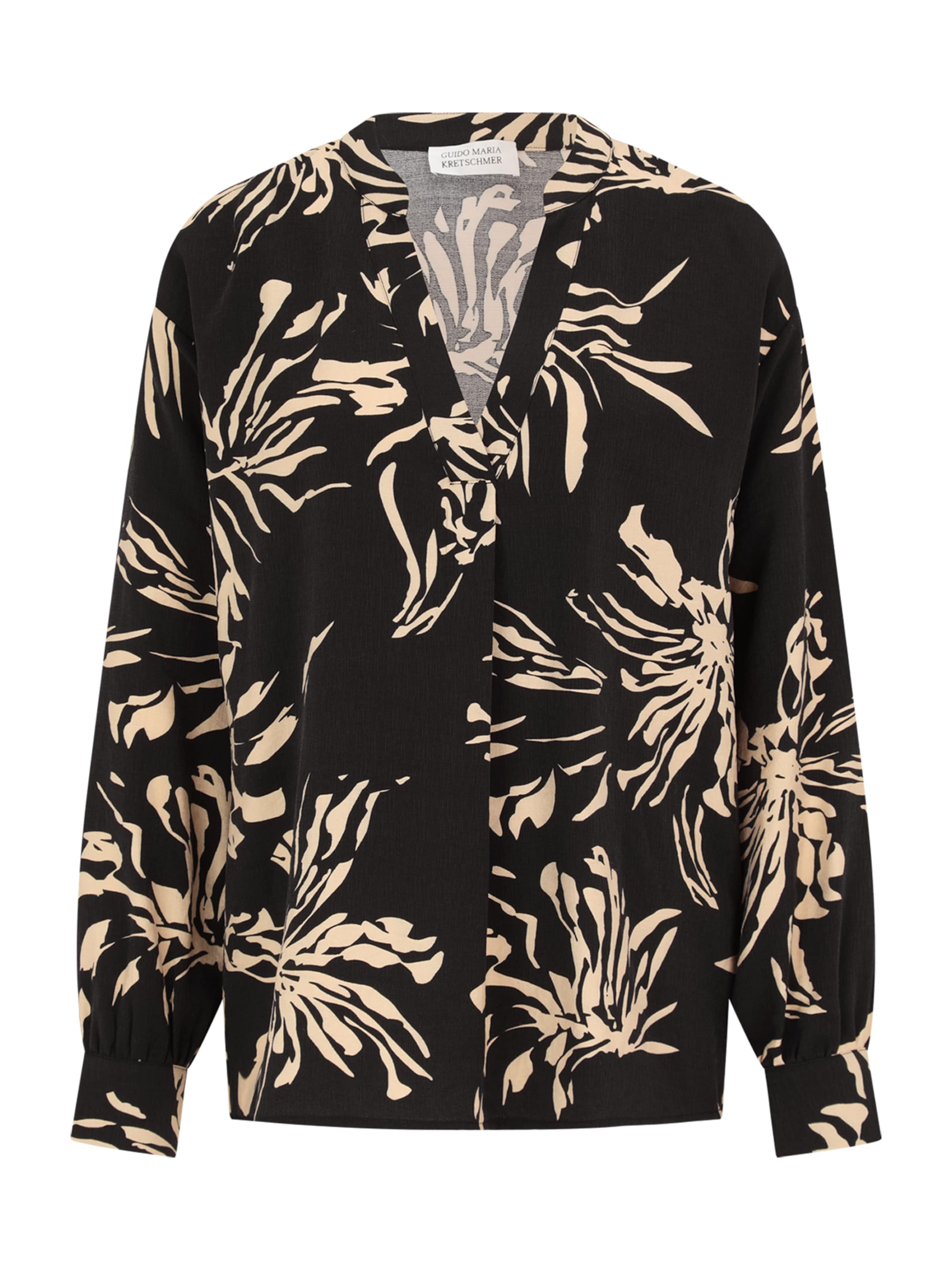 Guido Maria Kretschmer Women Μπλούζα 'Ayana' σε μαύρο: μπροστά