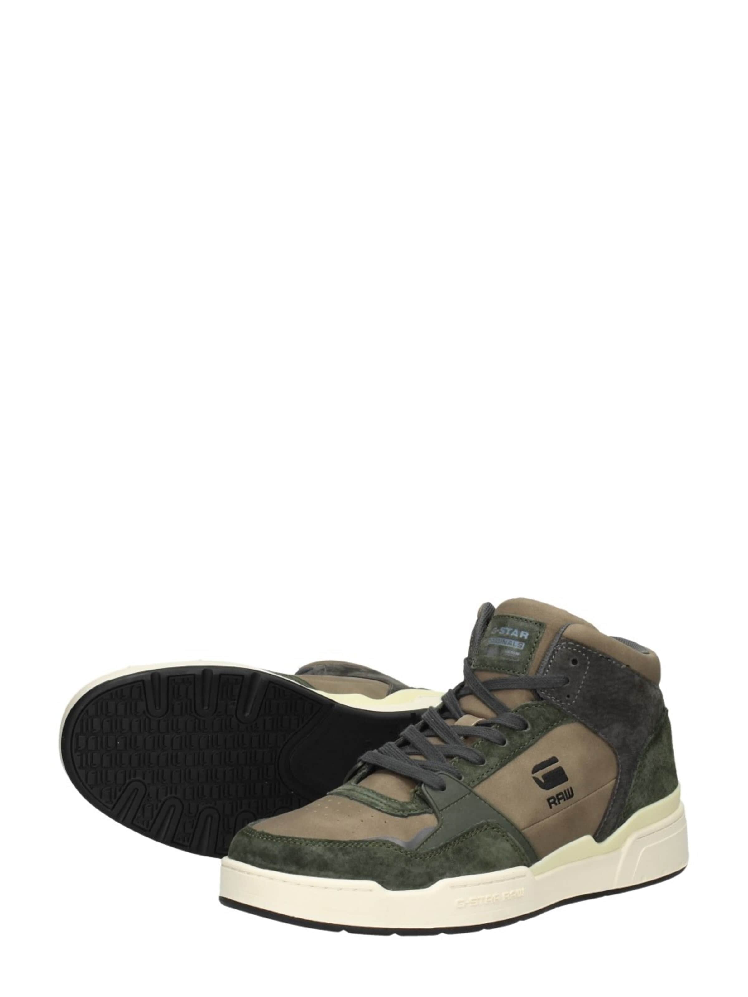 G-STAR Lace-up boot 'Attacc Mid BLK M' in Green