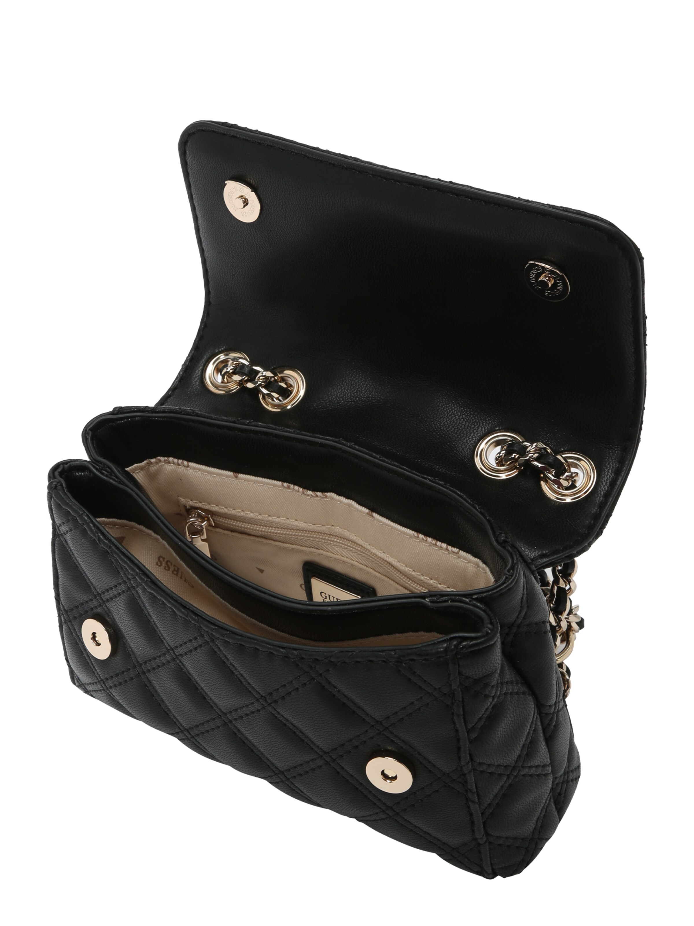 GUESS Umhängetasche 'Giully' in Schwarz