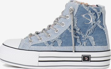 Baskets basses CAFè NOIR en bleu : devant