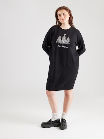 ONLY Carmakoma - Vestido 'CARXMAS' en negro: frente