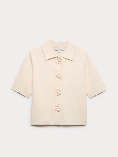Marks & Spencer Strickjacke in elfenbein, Produktansicht