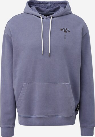 Sweat-shirt QS en violet : devant