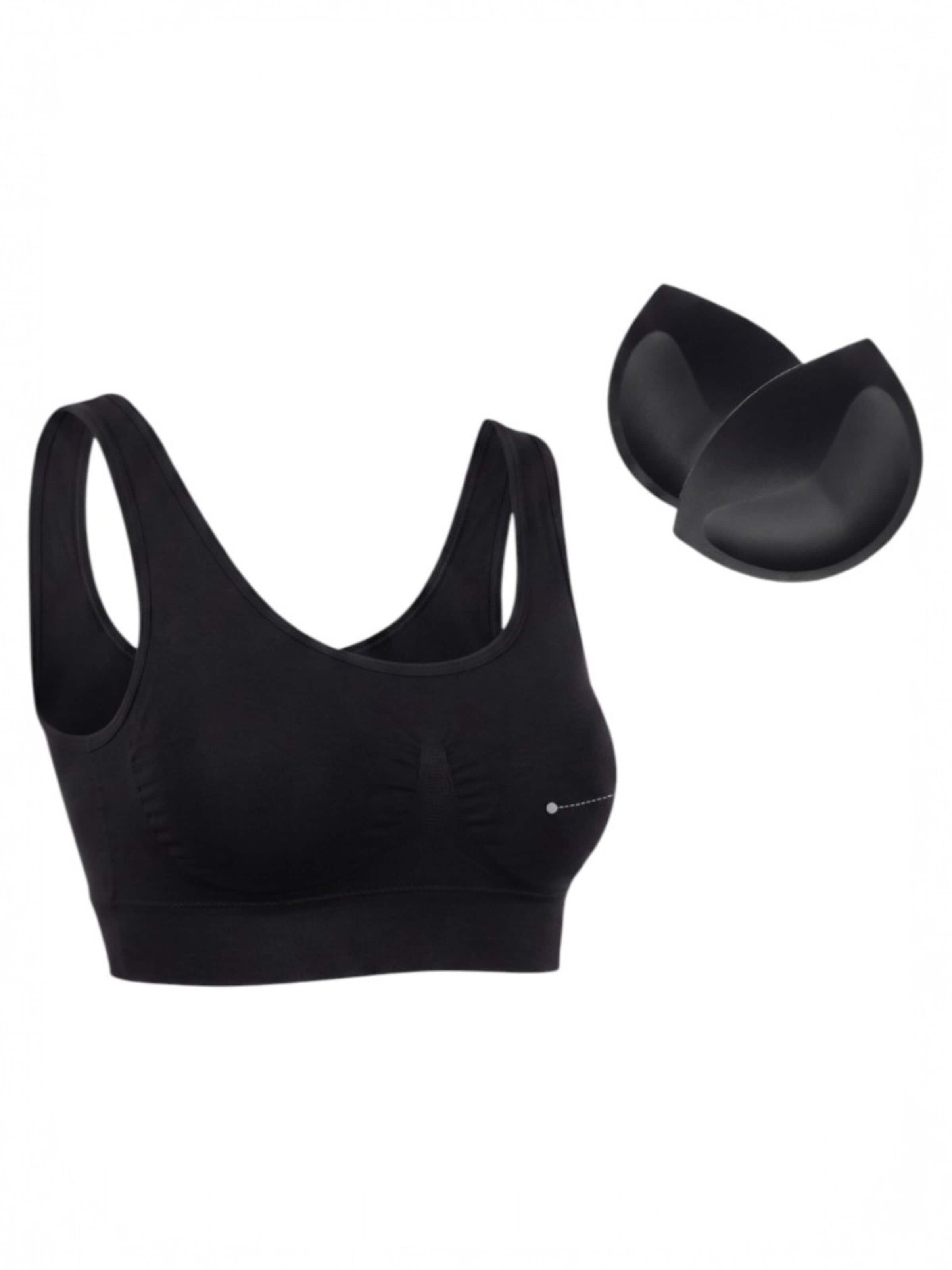 Bustier Soutien-gorge de sport 'SORYA – Sport-BH' fashionshowcase en noir