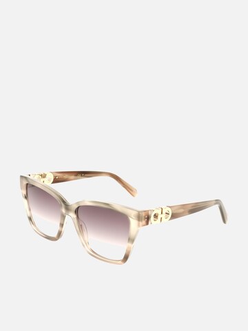 FERRAGAMO - Gafas de sol en marrón: frente