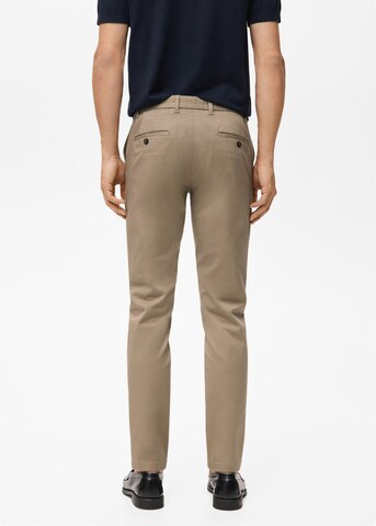 MANGO MAN Slim fit Chino Pants 'Barna' in Beige