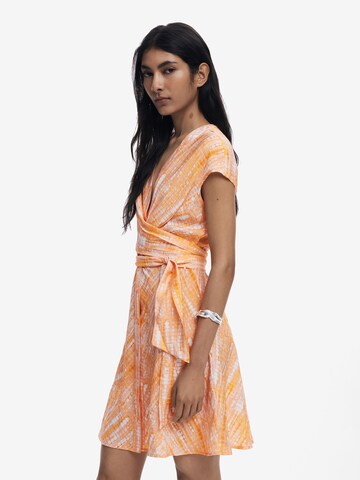 Desigual Košilové šaty – oranžová: přední strana