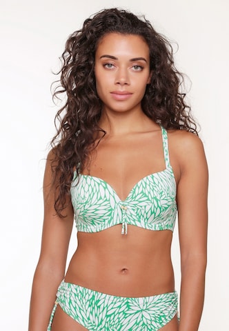 LingaDore - Clásico Top de bikini en verde: frente