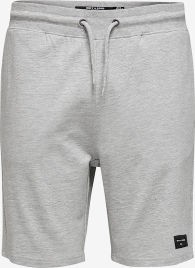 Only & Sons Shorts 'Neil' in graumeliert / schwarz / weiß, Produktansicht
