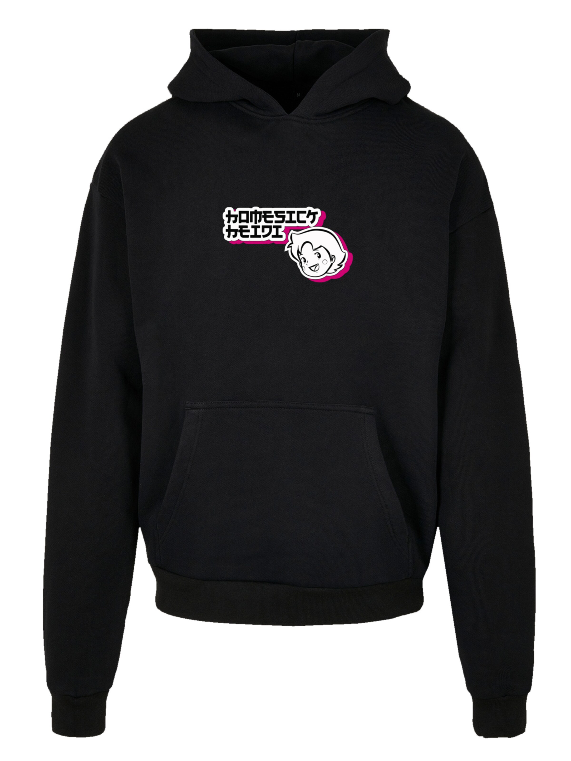 F4NT4STIC Sweatshirt 'Heidi Homesick Heroes of Childhood' in Zwart: voorkant