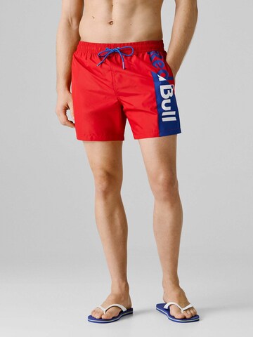 Red Bull Racing x Pepe Jeans Badehose 'RBR' in Rot: Vorderseite