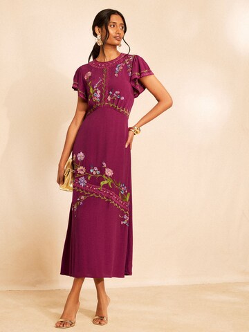 Robe love & roses en violet