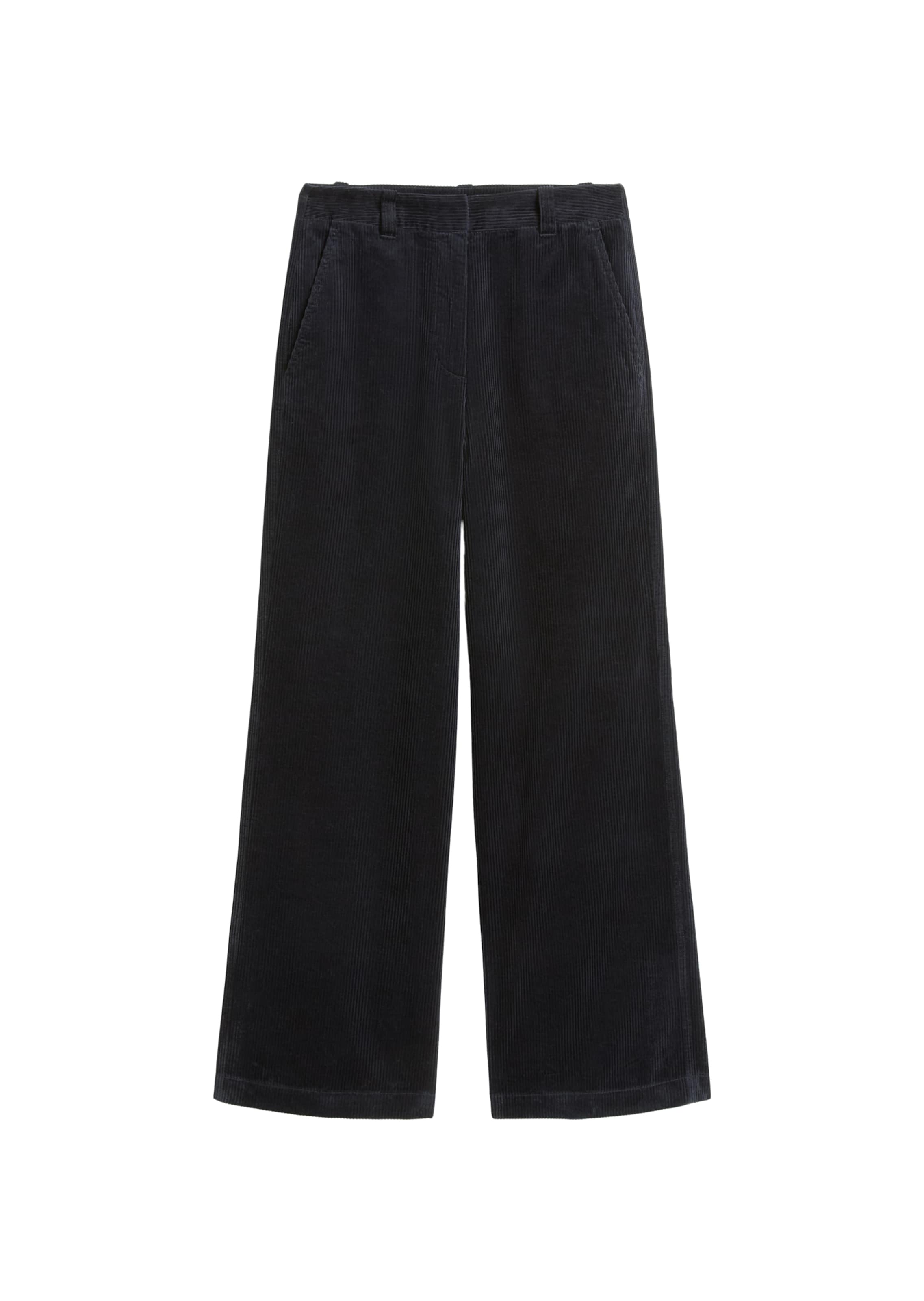 Marc O'Polo Wide leg Broek in Zwart: voorkant