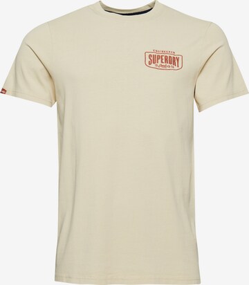 T-Shirt Superdry en beige : devant