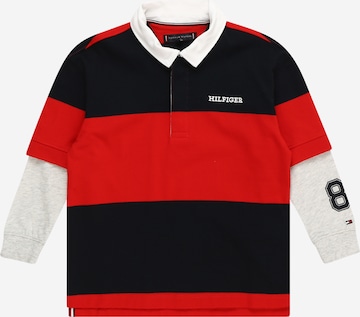 Tricou de la TOMMY HILFIGER pe roșu: față