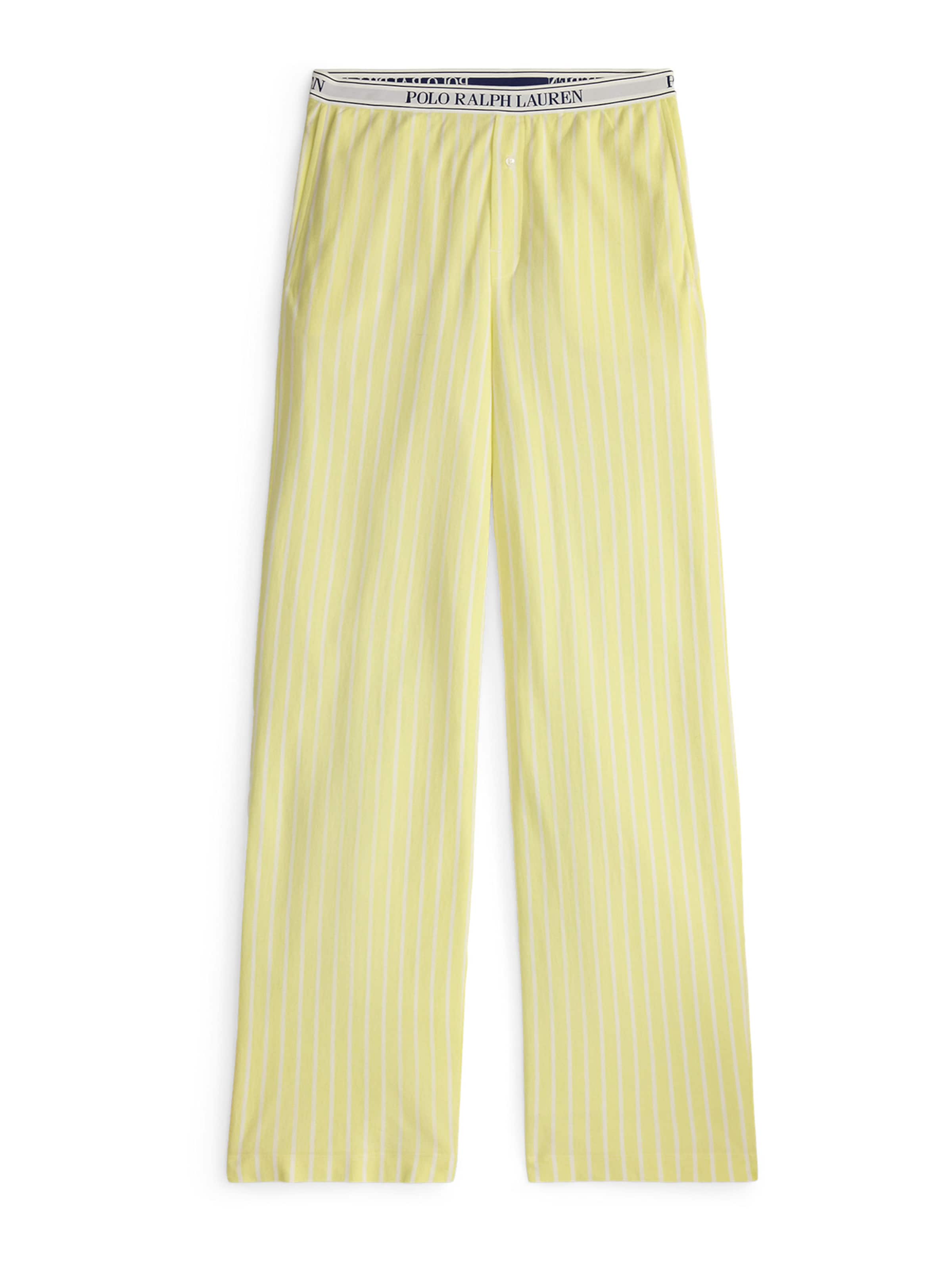 Polo Ralph Lauren Pyjamabroek ' Knit Oxford ' in Geel: voorkant