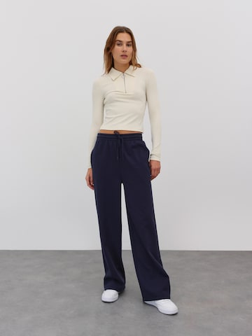 EDITED Wide Leg Hose 'Sascha' - (GOTS) in Blau