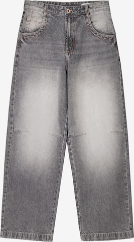 Bershka Džíny – šedá: přední strana