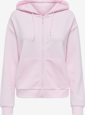 ONLY PLAY Sportsweatjacke 'LOUNGE' in Pink: Vorderseite