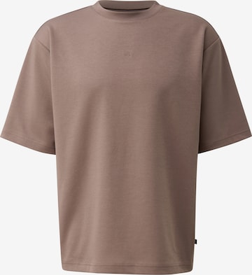 T-Shirt QS en marron : devant