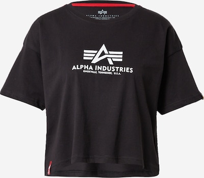 ALPHA INDUSTRIES Majica u crna / bijela, Pregled proizvoda