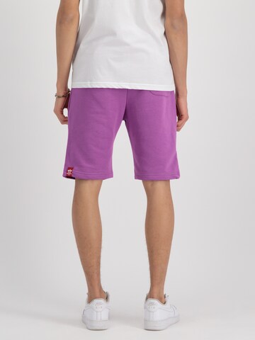 ALPHA INDUSTRIES Regular Trousers in Purple