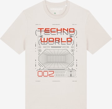 T-Shirt 'Technoworld' Watapparel en blanc : devant