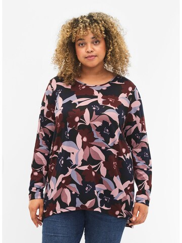 Zizzi Shirt 'Vlucca' in Schwarz: Vorderseite