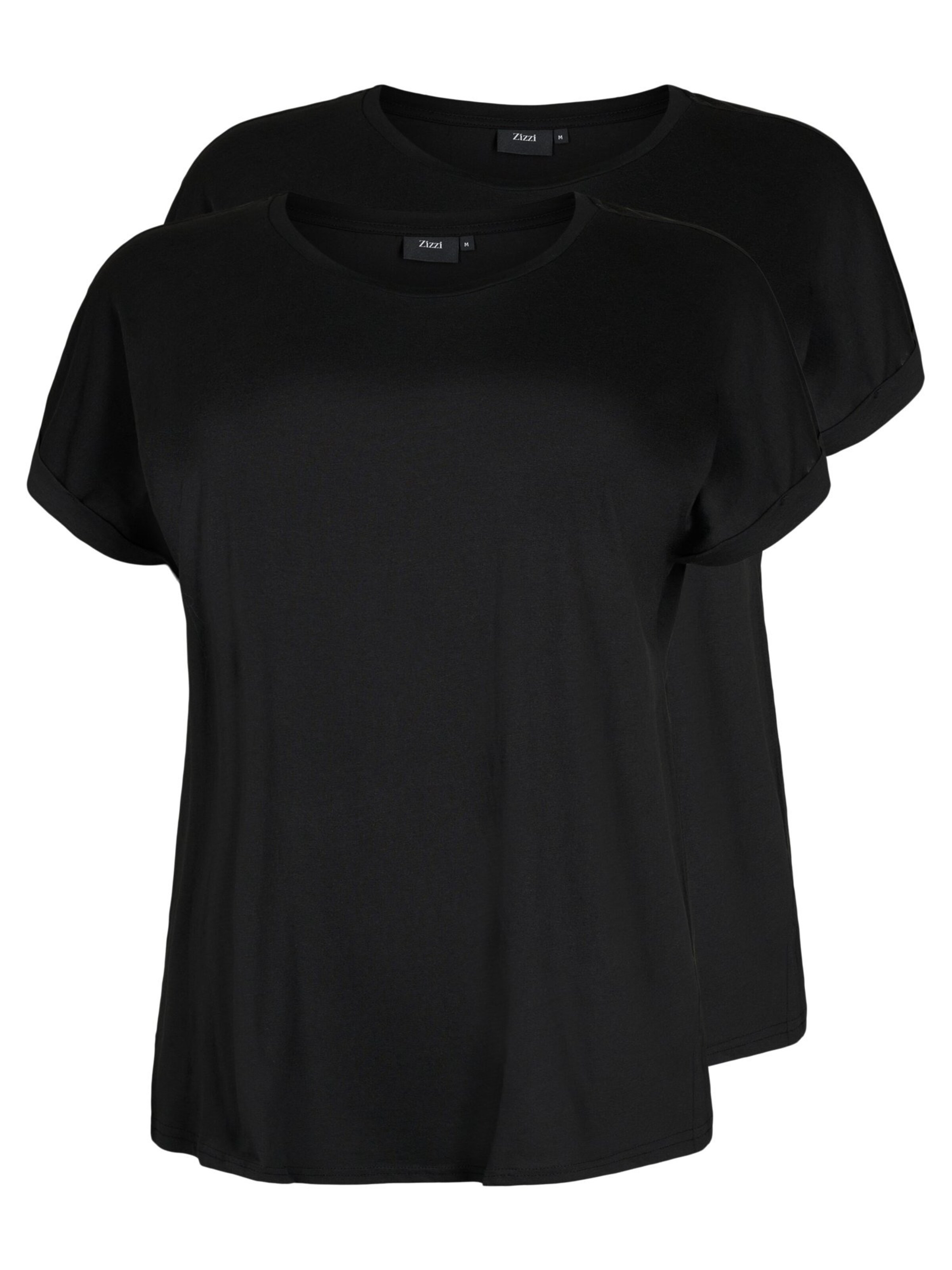 Zizzi Shirt 'KATJA' in Black: front
