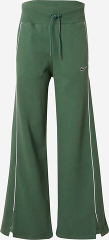 Nike Sportswear Wide leg Broek 'FLC PHX' in Groen: voorkant