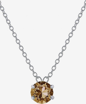 EXCLUSIVE EDITION Łańcuszek 'Solitaire adorned with Swarovski crystals' w kolorze złoty: przód