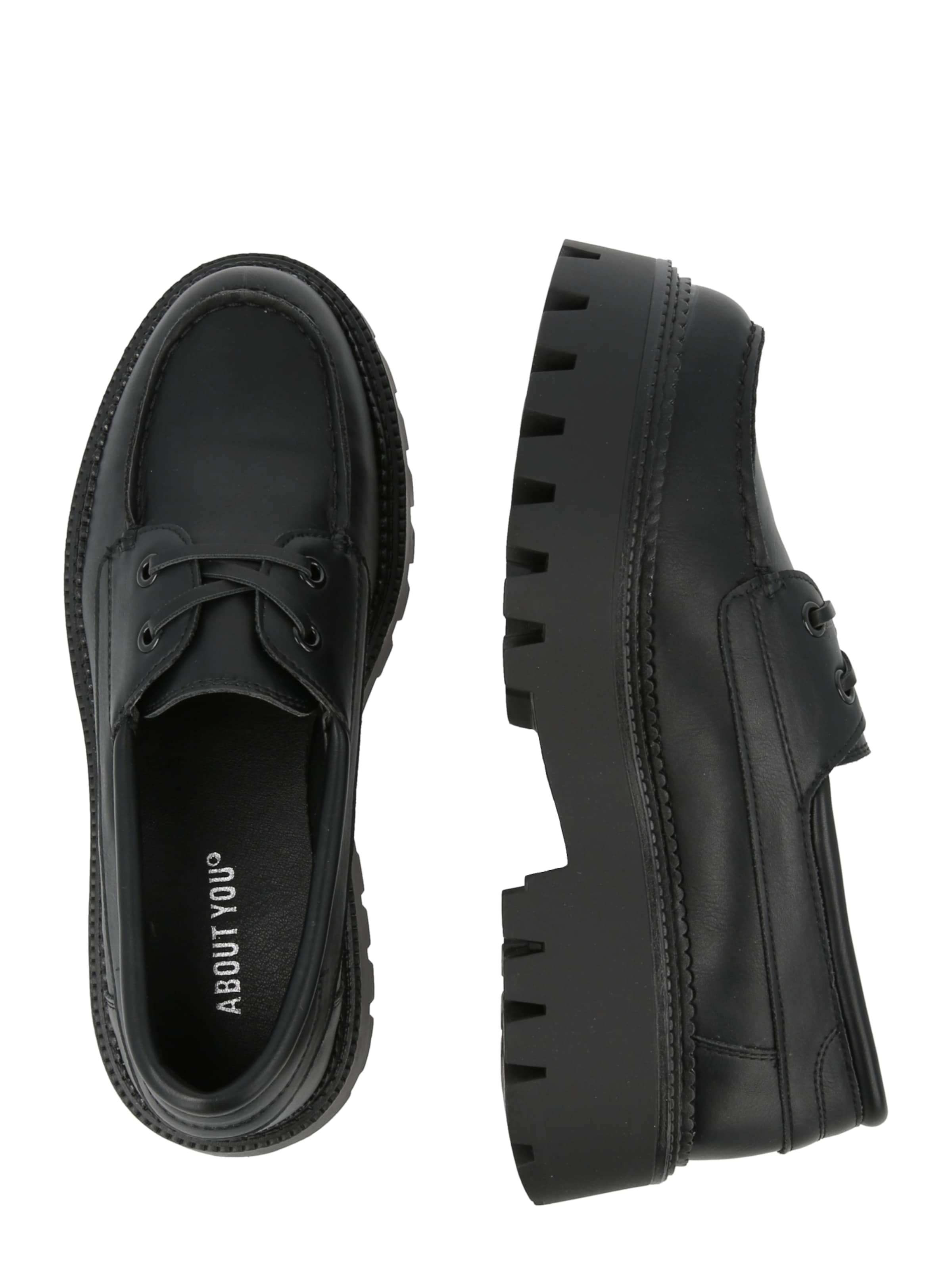 ABOUT YOU Обувь на шнуровке 'Azra' в Черный