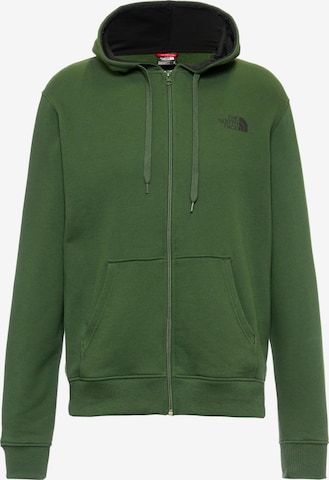 THE NORTH FACE Zip-Up Hoodie 'Open Gate' in Green: front