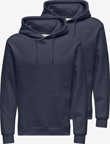 Only & Sons Sweatshirt 'Ceres' in Blue: front