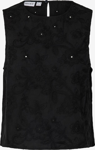 PIECES - Top 'GINGER' en negro: frente