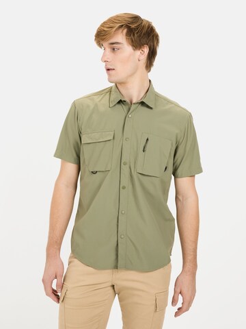 CAMEL ACTIVE Regular Fit Kurzarmhemd mit Cooling Effekt in Grün: Vorderseite