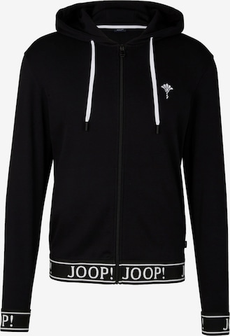 JOOP! Zip-Up Hoodie in Black: front