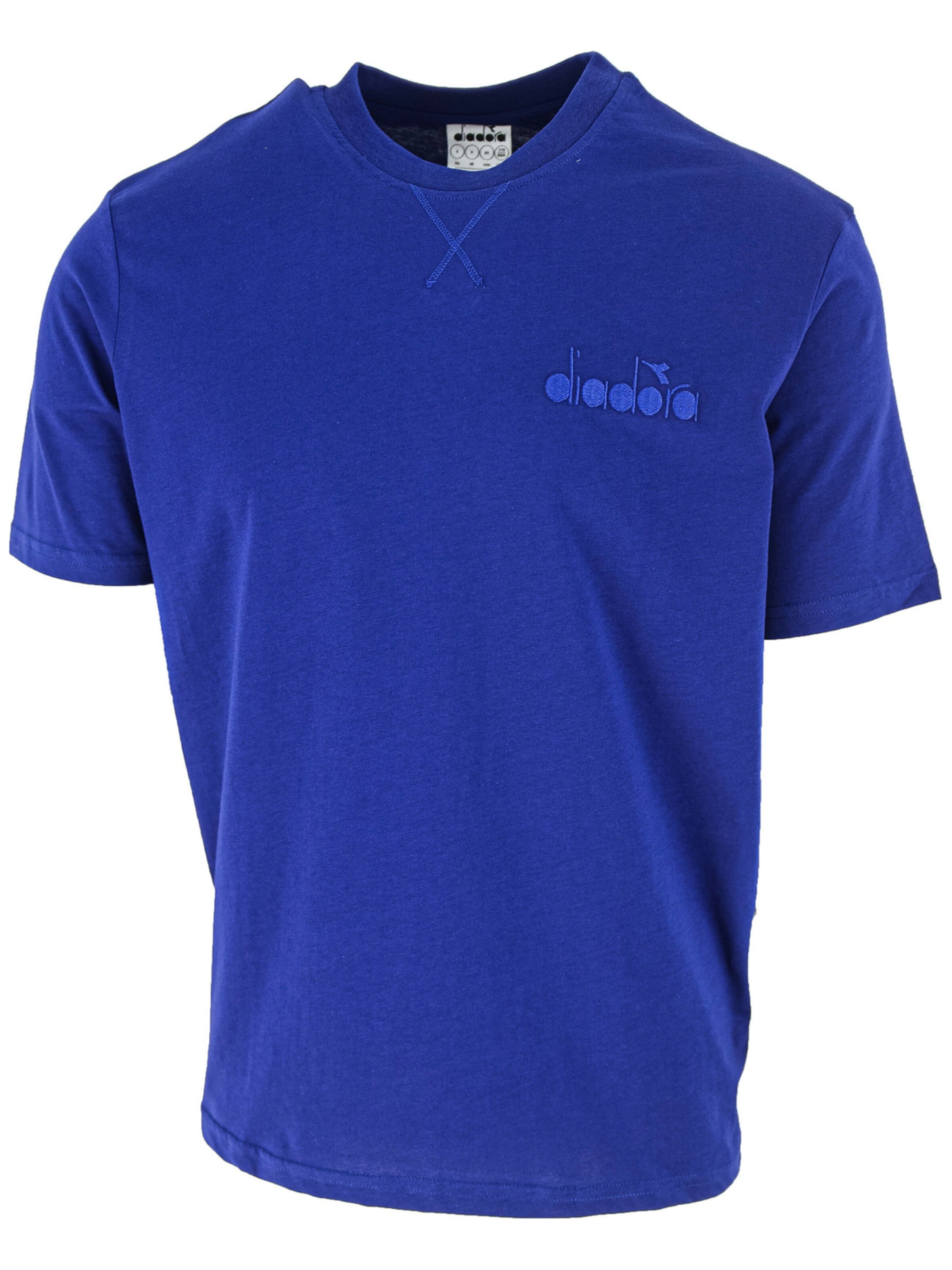 Diadora Shirt 'Diadora SS Spw Logo' in S in de kleur Blauw, Productweergave