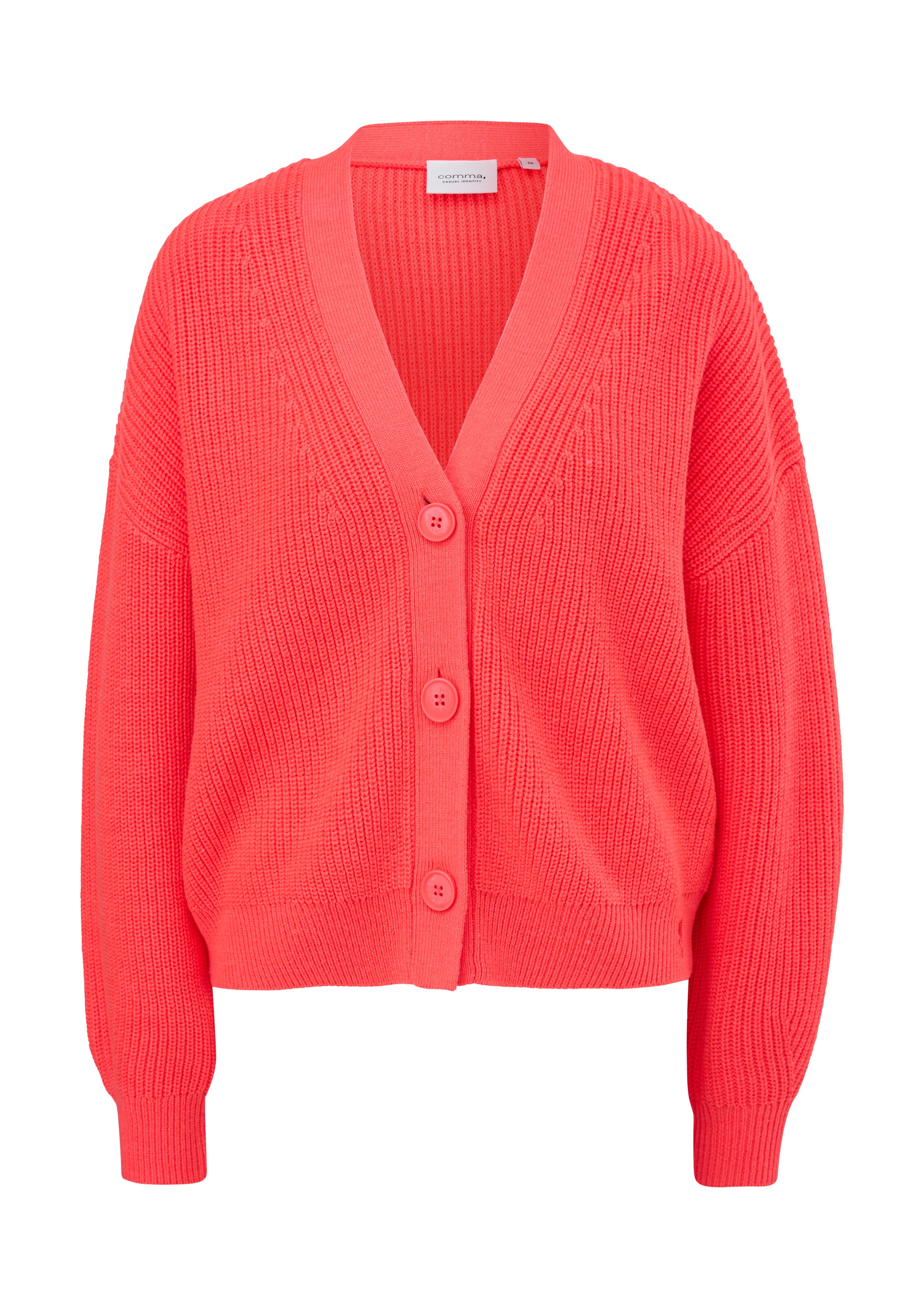 comma casual identity Oversized vest in Rood: voorkant