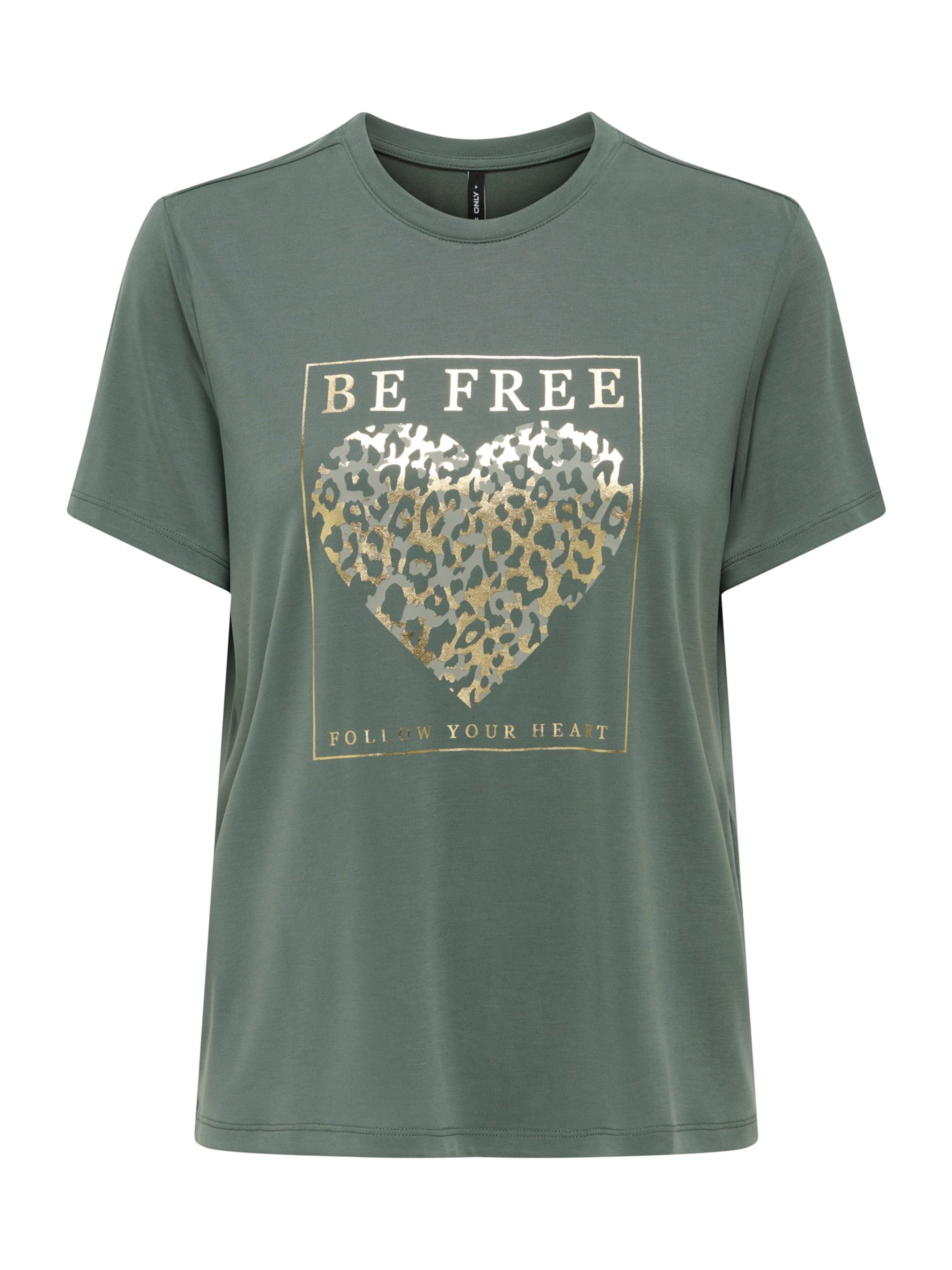 ONLY Shirts 'ONLFREE' i guld / gran / hvid, Produktvisning