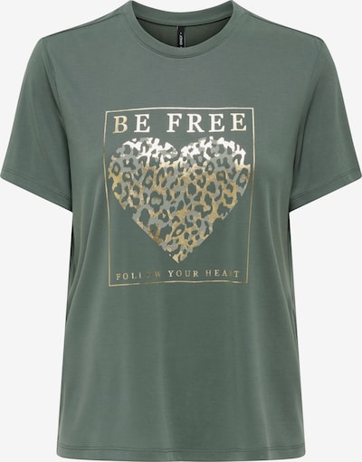 Tricou 'ONLFREE' ONLY pe auriu / verde pin / alb, Vizualizare produs