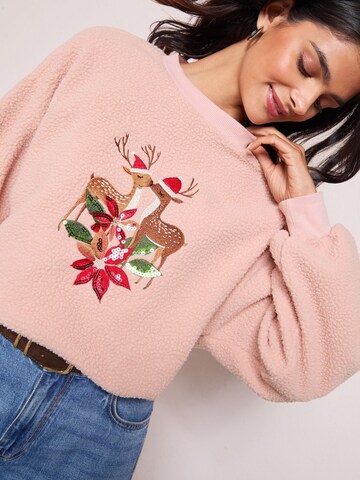 Sweat-shirt Friends Like These en rose