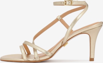 auksinė Kazar Basutės su dirželiais: priekis