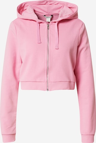 Monki Sweat jacket in Pink: front