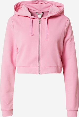 Monki Sweatvest in Roze: voorkant